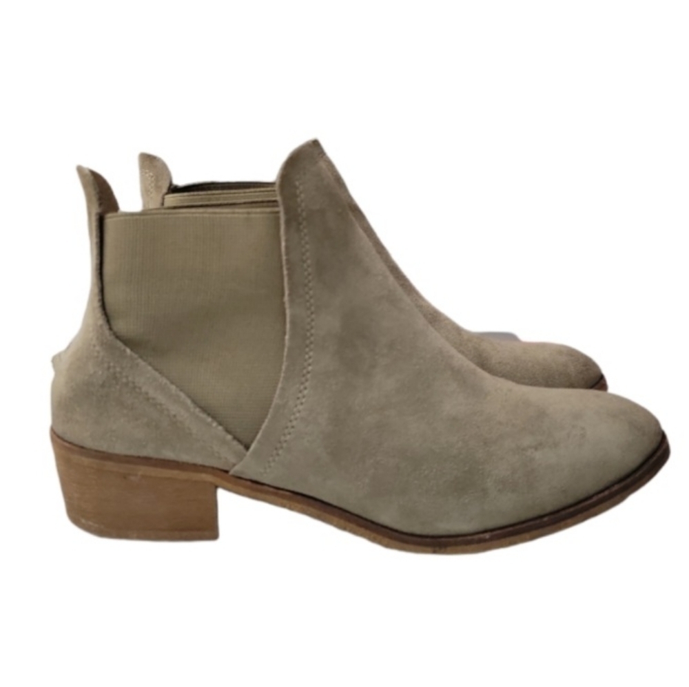 Splendid Olive Suede Chelsea Ankle Bootie Size 8